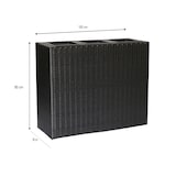 thumbnail of METRO PROFESSIONAL Fioriera / divisorio con 3 inserti per piante Barbados, rattan sintetico, nero