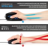 thumbnail of CSL ergonomische Maus, kabelgebunden, ergonomische Vertikalmaus zur Vorbeugung von Maus-/Tennisarm