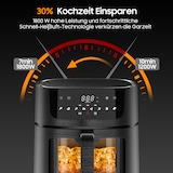 thumbnail of Heißluftfritteuse XXL 9L mit Sichtfenster – 1800W Airfryer, 8 Programme, Temperatur & Timer einstellbar, Schüttel-Erinnerung, spülmaschinenfest
