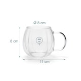 thumbnail of Relaxdays Gläser, 6er Set, mit Henkel, 400 ml, für Kaffee, Latte Macchiato & Tee, Borosilikatglas, Teetasse, transparent