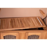 thumbnail of Strandkorb Komplettset: Ammersee Grande XL Teak Bullauge - PE grau - Modell 540
