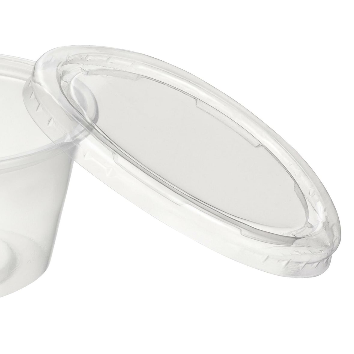 400x Deckel für Dressingbecher Saucenbecher  30ml transparent aus PP