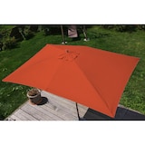 thumbnail of Sonnenschirm Florida, Gartenschirm Marktschirm, 3x4m Polyester/Holz 6kg ~ terracotta