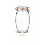 thumbnail of Set van 6 Bolvormige Glazen Weckpotten 1900 ml