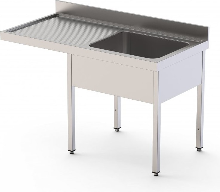 Fregadero Industrial Hueco Lavavajillas Acero Inoxidable 1400x700x850mm Escurridor Derecha