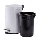 thumbnail of MSV Kosmetikeimer Weiß Mülleimer Treteimer Abfalleimer - 3 Liter – mit Herausnehmbaren Inneneimer