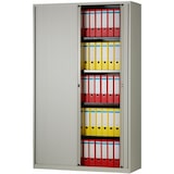 thumbnail of BISLEY Rollladenschrank abschließbar in silber Schrank aus Metall Rolladen aus Kunststoff inkl. 4 Einlegeböden