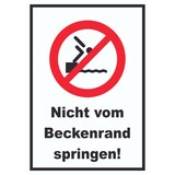 thumbnail of Nicht vom Beckenrand springen Schild A0 (841x1189mm)