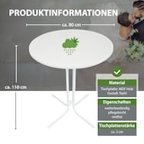 thumbnail of Stehtisch klappbar Ø 80 cm Höhe 110 cm Stahl MDF-Holz Gastrotisch Partytisch Bistrotisch in Weiß
