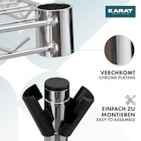 thumbnail of Gitterregal mit Rollen "Maya" - 5 Böden - 89 x 34 x 150 cm / Verchromt