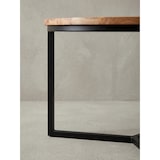thumbnail of Akazienholz Couchtisch, Elegantes Design, Stauraum, Robustes Eisengestell. 60x60x38 cm | Kadima Design