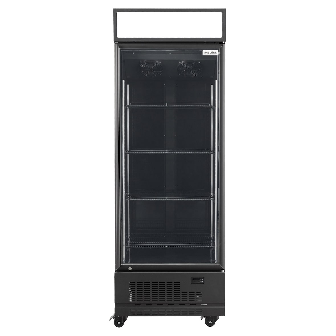 TOPLINE Getränkekühlschrank 1 Tür / 570 Liter XL, mit Leuchtaufsatz "schwarz", 750 x 742 mm