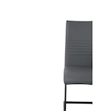 thumbnail of Möbilia Freischwinger-Stuhl 2er Set | Kunstleder | Freischwingergestell | B 42 x T 59 x H 97 cm | grau – schwarz | 21020059 | Serie STUHL