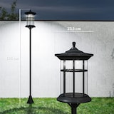 thumbnail of Outsunny 2 farolas solares exterior luces solares exterior con panel solar encendido automático y marco de acero inoxidable impermeable IP44 negro