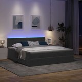 thumbnail of vidaXL Ottoman-Bett mit Matratzen & LEDs Schwarz 160x200 cm Samt