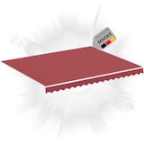 thumbnail of DELUKE® Markisenbespannung Markisenstoff Wasserabweisend Reißfest Rot, für 400x300cm Rahmen Markise mit Volant Markisen Ersatzstoff Markisentuch