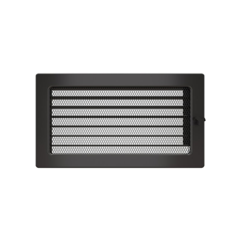 Kaminlüftungsgitter 17x30 Graphit mit Rollladen