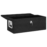 thumbnail of DELUKE® Aluminiumbox mit Deckel - Abschließbar Alubox Deichselbox Alu Anhängerbox Werkzeugkiste Metall Transportbox Metallkiste, 70x31x27cm Schwarz