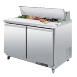 thumbnail of Polar U-Serie Doppeltür Saladette mit Vorbereitungstheke und Kühlschrank 405Ltr