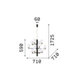 thumbnail of COPERNICO SP12, lámpara colgante negra, Ideal Lux