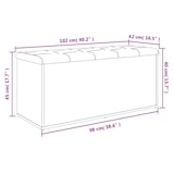 thumbnail of vidaXL Aufbewahrungsbank Sonoma-Eiche 102 x 42 x 45 cm Holzwerkstoff