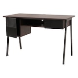 thumbnail of Escritorio HWC-O40, escritorio de oficina escritorio de ordenador, MDF metal melamina 78x120x60cm ~ aspecto nogal