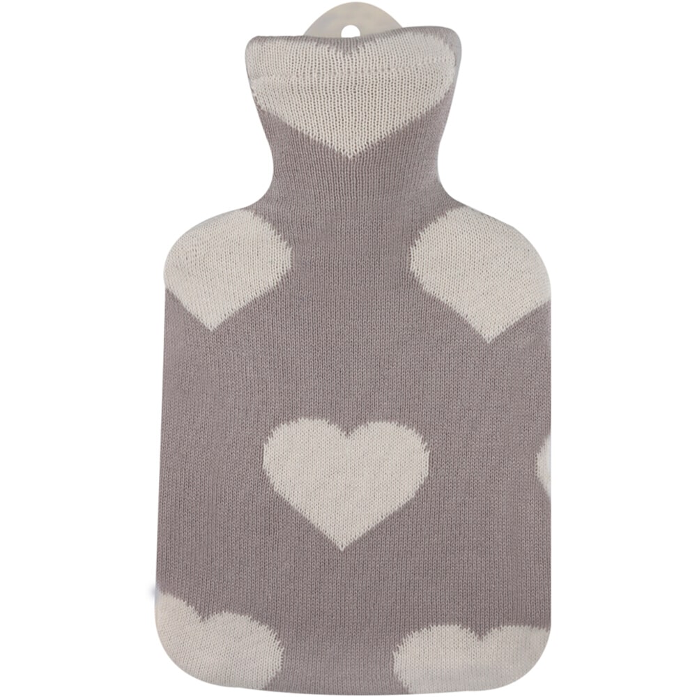 Wärmflasche 0,8L mit Herz