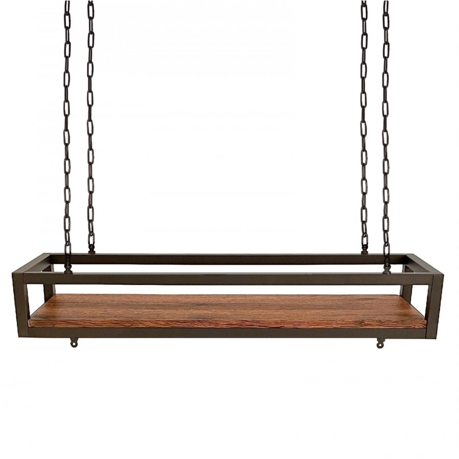 FLOWERS 95 cm MARRON Étagère FLEURS suspendue au plafond, longueur 95 cm avec chaînes pour fleurs jardin vertical par Yelloo