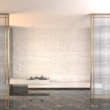 thumbnail of Juego de 10 paneles decorativos con efecto roca 3D, revestimiento de pared de poliuretano de 7,2 m², 120 x 60 x 3 cm, color blanco Lecce.