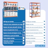 thumbnail of SimonRack Industrieregal, 2000x1200x450 mm, 400 kg am Biegepunkt, 4 Holzböden, Garagenregal, Anthrazit/Holz- Ecoforte