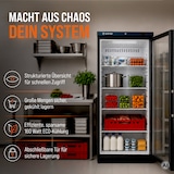 thumbnail of GastroHero Lagerkühlschrank ECO 600 Glastür Schwarz 562 Liter LED Beleuchtung Umluftkühlung 2 bis +8 °C Gewerbekühlschrank