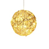 thumbnail of WellHome - Champagnergoldene leuchtende Weihnachtskugel mit 40 warmweißen LED-Lichtern Ø25cm
