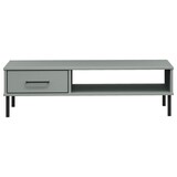 thumbnail of vidaXL Couchtisch OSLO mit Metallbeinen Grau Massivholz Kiefer