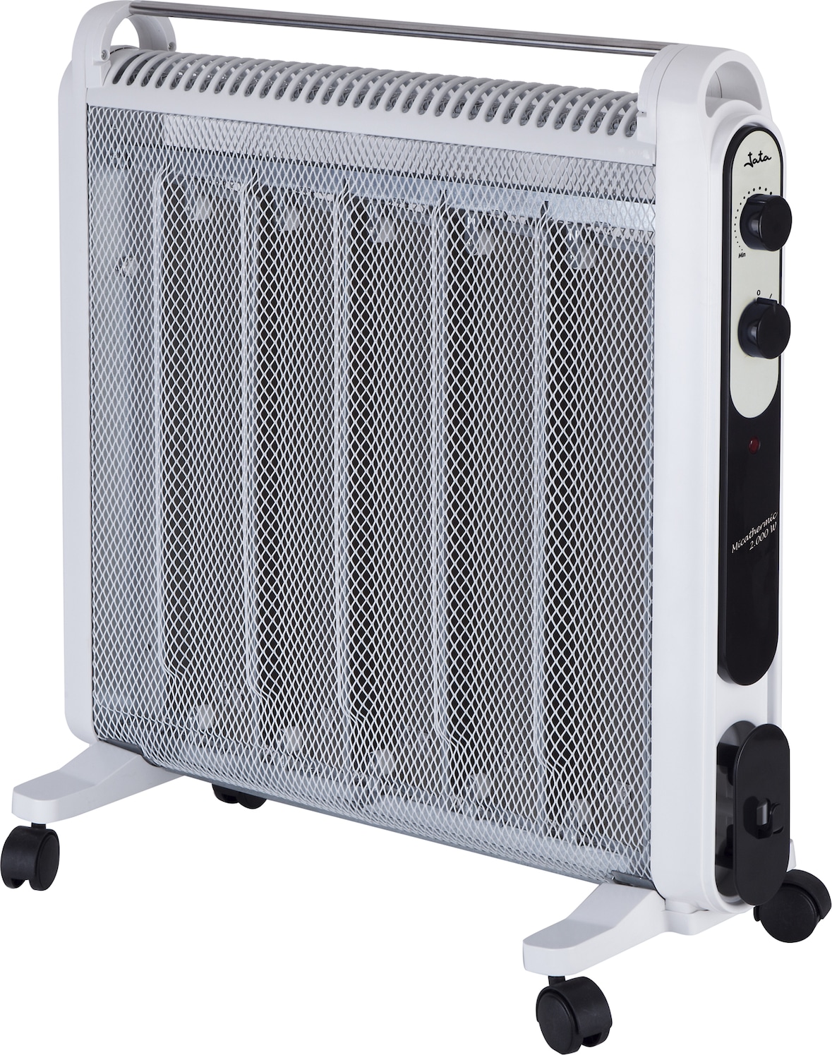 Radiador de mica JATA RD227B  con 2 potencias de calor (1200 - 2000 W) 5 placas. Termostato regulable. Calienta en 1 minuto. Ahorro de energía