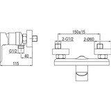 thumbnail of Miscelatore per doccia esterno cromato completo
