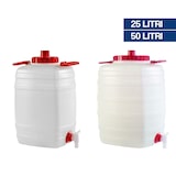 thumbnail of Contenitore per alimenti in polietilene con sfiato e rubinetto - 25 LT.