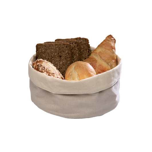 APS 30340 Corbeille à pain en coton beige / blanc Ø 17 cm, H 11cm