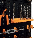 thumbnail of Gereedschapshouderpaneel 66 x 78 x 1,7 cm 4 geperforeerde panelen 15 kleine - 12 grote bakken 38 haken INTEC wandplank