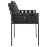 thumbnail of vidaXL Gartenstühle mit Kissen 2 Stk. Schwarz 54x61x83 cm Poly Rattan