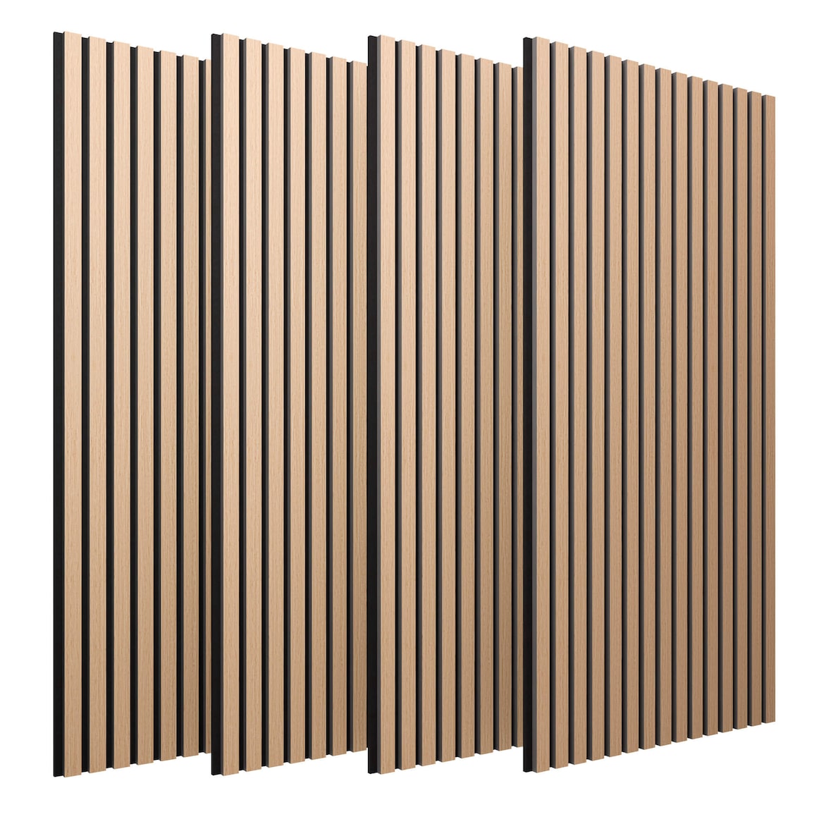 Arebos Quercia Pannelli Acustici 120x60 cm, set da 4, effetto legno, facili da montare e tagliare, design moderno per pareti e soffitti.