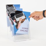 thumbnail of Danieli Store | Expositor portafolletos de 4 plazas A5 de mesa en metacrilato | Expositor para folletos de mesa para volantes  y tarjetas (5 Uds.)