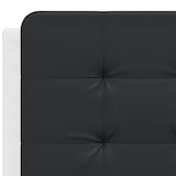 thumbnail of vidaXL Bettgestell mit LED Weiß und Schwarz 140x190 cm Kunstleder