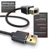 thumbnail of Primewire USB 2.0 Drucker / Scanner Kabel mit Nylonmantel - 1m