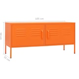 thumbnail of Mueble para TV de acero naranja 105x35x50 cm