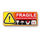 thumbnail of Lot de 100 étiquettes FRAGILE  4x10 cm