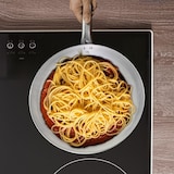 thumbnail of Sartén para cocinas de gas y eléctricas, 36 cm, aluminio, mango de metal, grosor 1,5-2 mm, fabricada en Italia