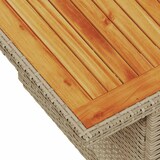 thumbnail of vidaXL 6-tlg. Garten-Sofagarnitur mit Kissen Beige Poly Rattan Akazie