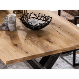 thumbnail of SIT Möbel Eettafel | 220 x 100 cm | 40 mm blad wild eiken natuur | X-frame metaal used look | B 220 x D 100 x H 75 cm | 15212-41 | Serie Tafels & CO