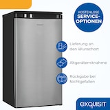 thumbnail of Exquisit Vollraumkühlschrank 75 Liter, Freistehend, Kühlschrank klein und kompakt, 45cm Breit, LED-Innenbeleuchtung, KS585-V-091E inoxlook