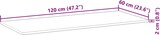 thumbnail of vidaXL Tischplatte Rechteckig 120x60x2 cm Massivholz Akazie